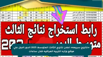 «نتائج سريعة» اعلان نتائج الثالث المتوسط 2025 الدور الاول على موقع وزارة التربية العراقية خلال ساعات